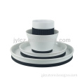set of 4pcs ceramics porcelain with silicone